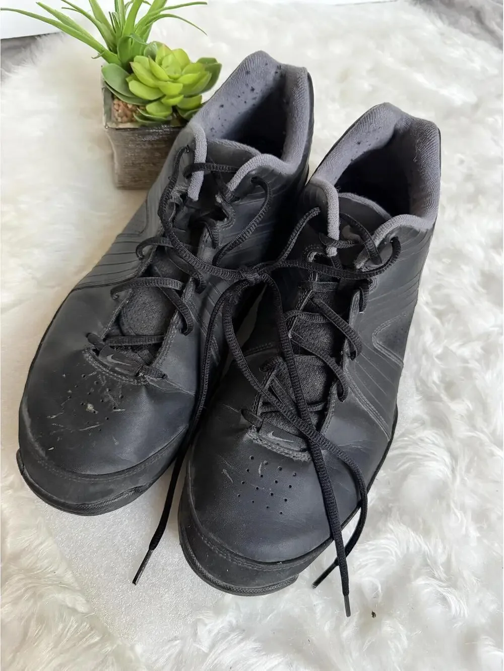 Nike Air Black Athletic Shoes Size 12